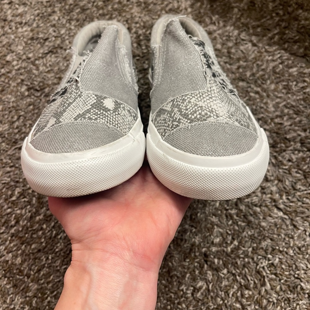 Blowfish patchwork slips ons